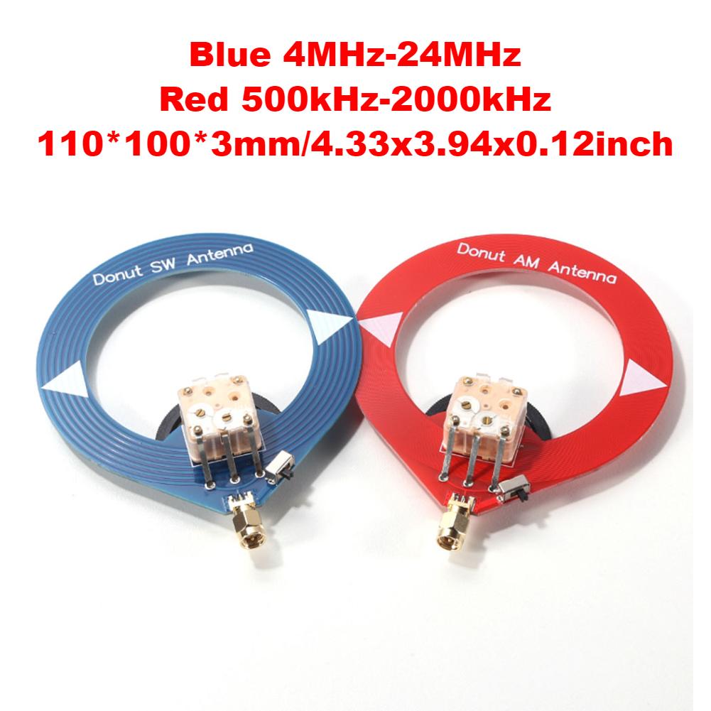 High Impedance Amplifier Circular Antenna 1Hz-300MHz Doughnut Short Wave Antenna 5V 600mA for HackRF One for SDR Walkie Talkie