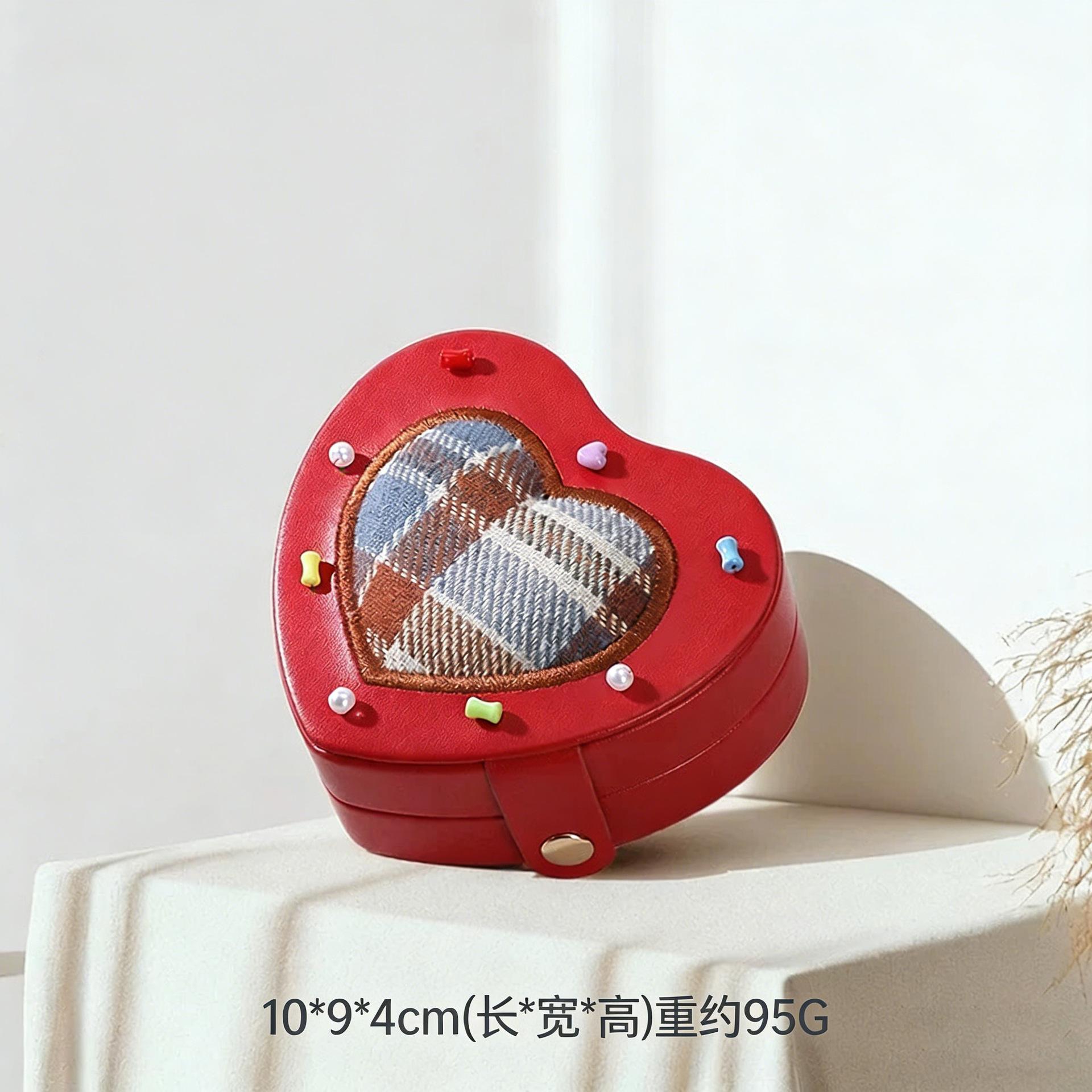 

New Love Jewelry Box, Mini Girl Ring Earnail Jewelry Portable Box, Multi functional Jewelry Storage Box 1