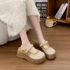 Thick-soled Bag Head Half Slippers Women's Summer Fashion Hole Sandals Lightweight Height-increasing Breathable Hollow Mesh Shoes