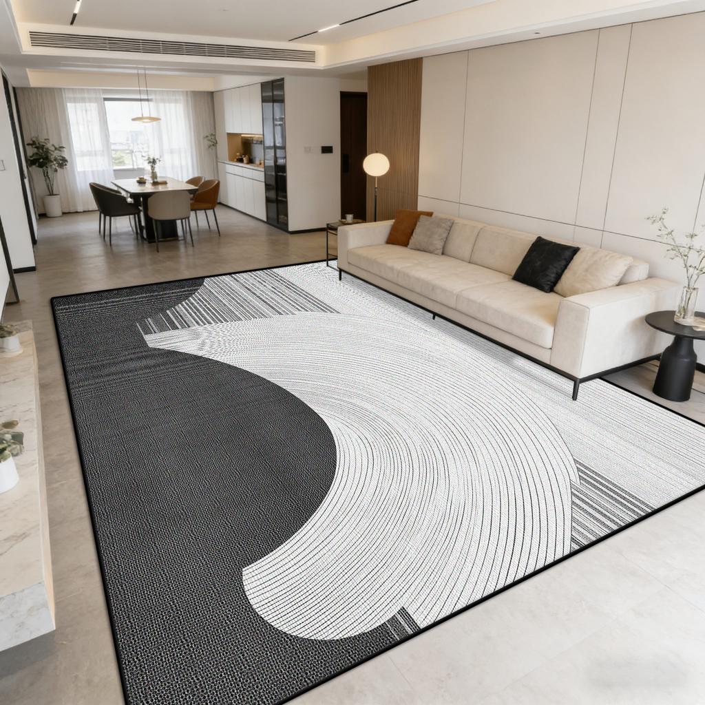 Modern Minimalism Geometric Carpet Home Large Area Non-slip Washable Rugs Easy Clean Cloakroom Bedroom Customizable Floor Mat