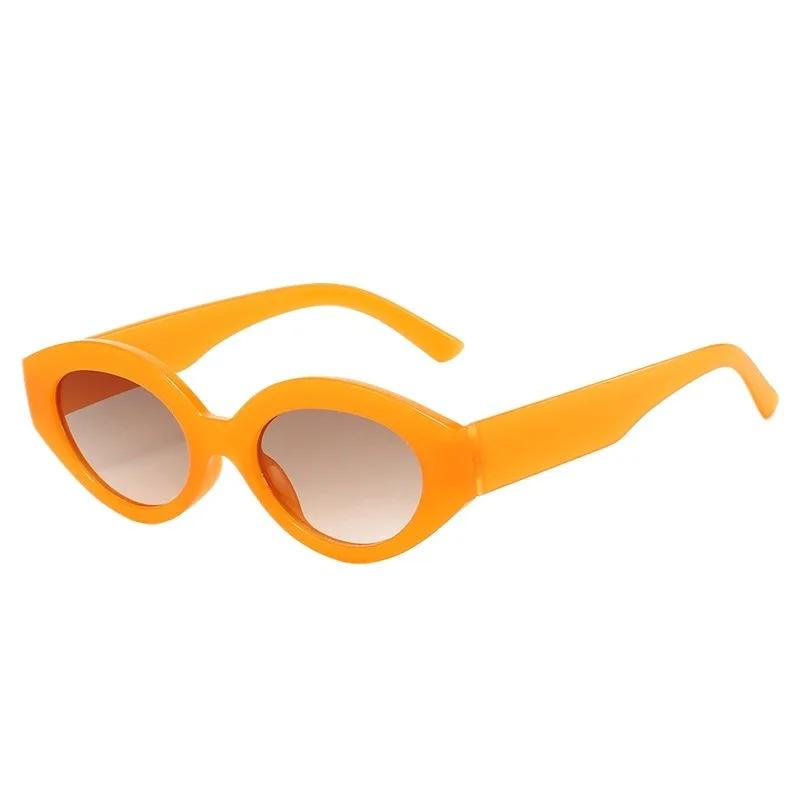 New Small Frame Oval Sunglasses Women Brand Designer Vintage Sun Eyewear Female Personality Fashion Shades Men'S Eyeglasses