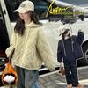 Girls' 2025 Fashionable Cotton-Padded Hooded Coat for Autumn & Winter