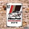 Vintage Metal Tin Sign Pikes Racing Art Featuring Walter Röhrls Iconic Rally Car  Perfect for Living Room Bedroom