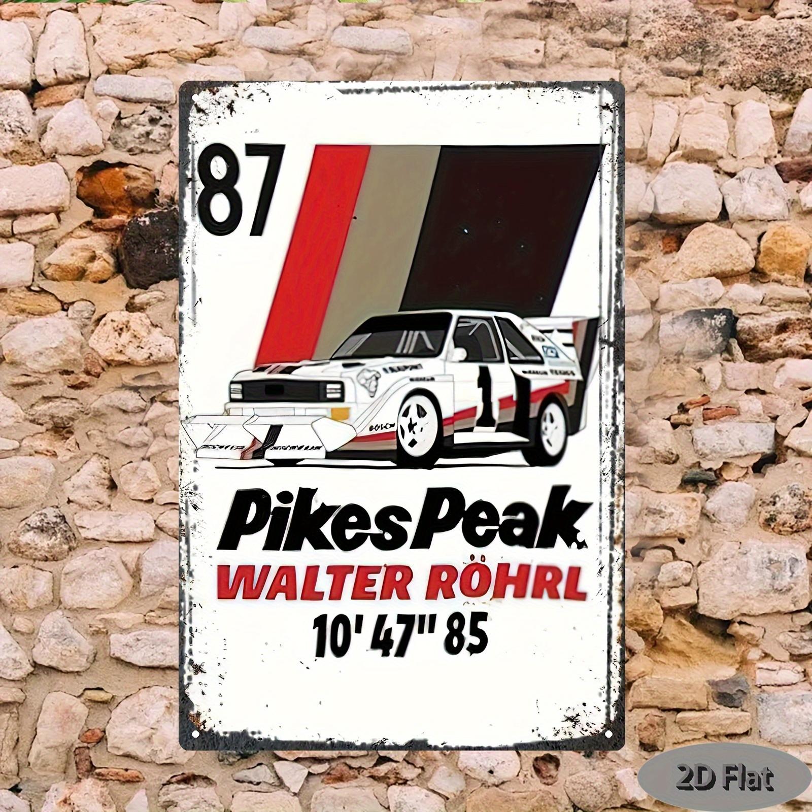 

Винтажная металлическая жестяная табличка Pikes Racing Art с культовым раллийным автомобилем Вальтера Рёрля. Идеально для гостиной, спальни. 20x30cm（7.8x11.8inch）
