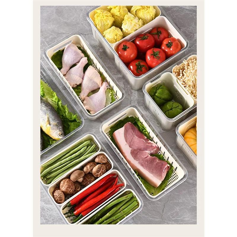Refrigerator Organizer Food Grade Freshness Special Kitchen Fruit Meat Freezer Storage Organizer