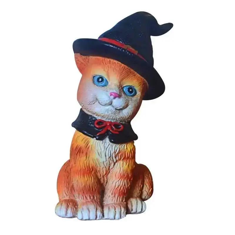 Halloween New Cute Cat Statue Home Decoration Cat Statue Resin Craft Decoration Christmas Decoration Miniature Decoration Model