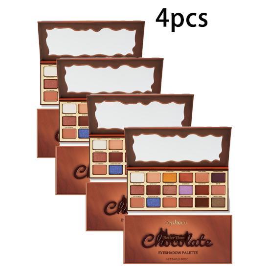 Zephoco chocolate-shaped eyeshadow palette, earth-cooled color palette, light powder, daily commuter makeup palette 54g