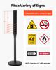 Portable Sign Post, 2-Pack, 1230 Mm Tall, Metal Sign Stands with Heavy Duty Cast Iron Base, Multi-Hole Design for Easy Installation, Wind-Resistant,
