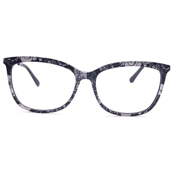 RSINC Unisex Fullrim Lightweight Frame Leather Stich Optical for Men and Women,  (Black-Cart-2)