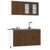 VidaXL Set of 4 Kitchen Cabinets In Engineered Wood "Kalmar" In Brown Oak 3314858