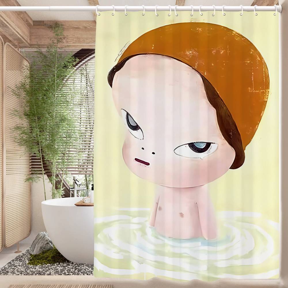 Yoshitomo Nara 1pc Shower Curtain Polyester Waterproof Shower Curtain Bathroom Partition Curtain Decoration Accessories