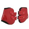 Horse Tendon Boots Set Safe Soft Wear Resistant PU Shell Tendon Guard Boots for HorsesRed Hind Legs