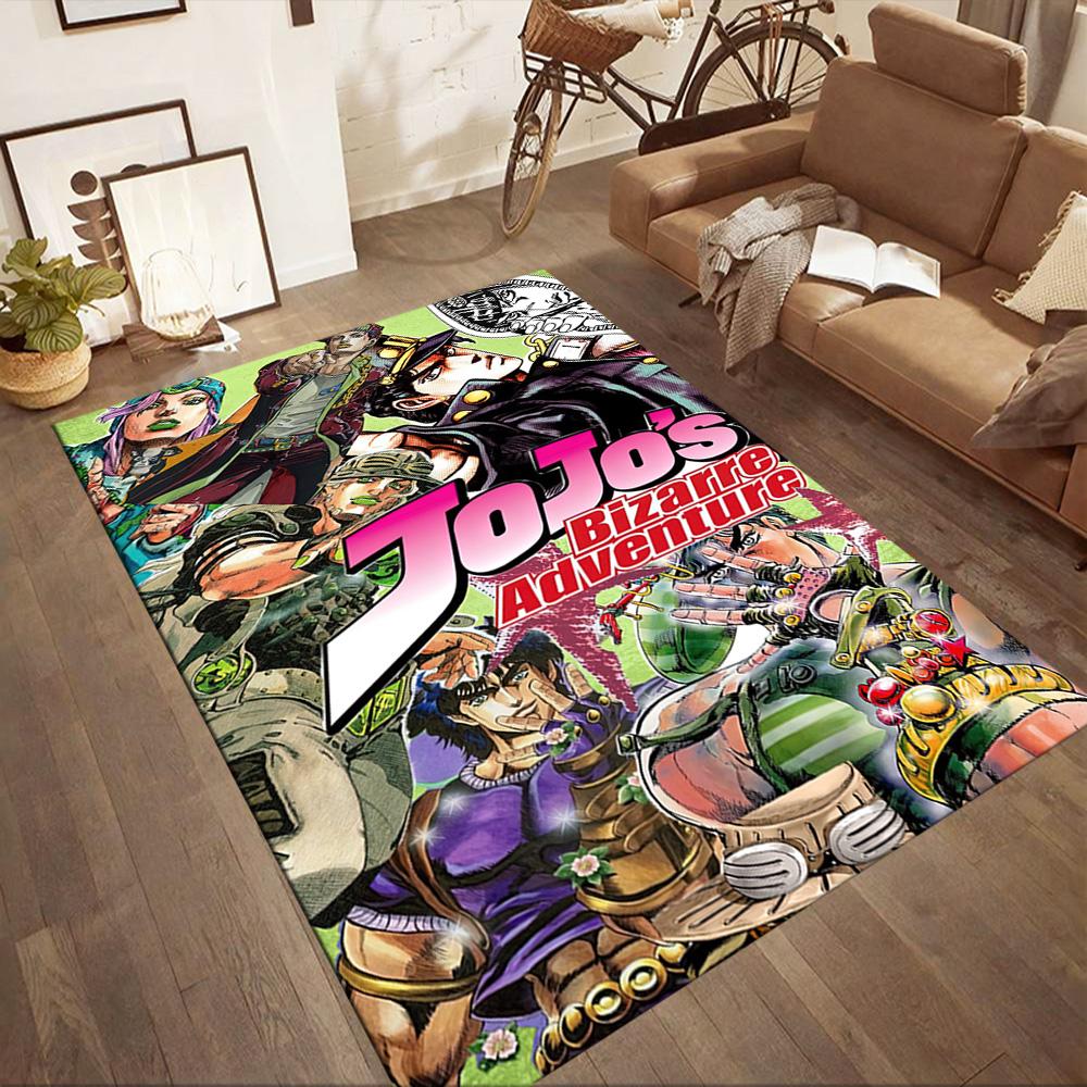 Jojo S Bizarre Adventure 5 Square rugs are a great choice for living rooms, bedrooms, home décor, and as gifts
