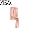 Jnleaog Autumn New Women's Clothing Fashion Style French Style Design Easiest for Match Bowknot Decoration Poplin Tops