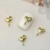 10Pcs/Set Nail Art Charms Multi-colors Shiny Mini 3D Metal DIY Nail Accessories Melting Love Heart Shape Nail Decorations for Nail Salon