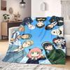 Spy X Family Beautiful Cartoon Flannel Blanket, Printed Decorative Throw, Warm and Soft for Bedroom, Sofa Outdoor_LIAN