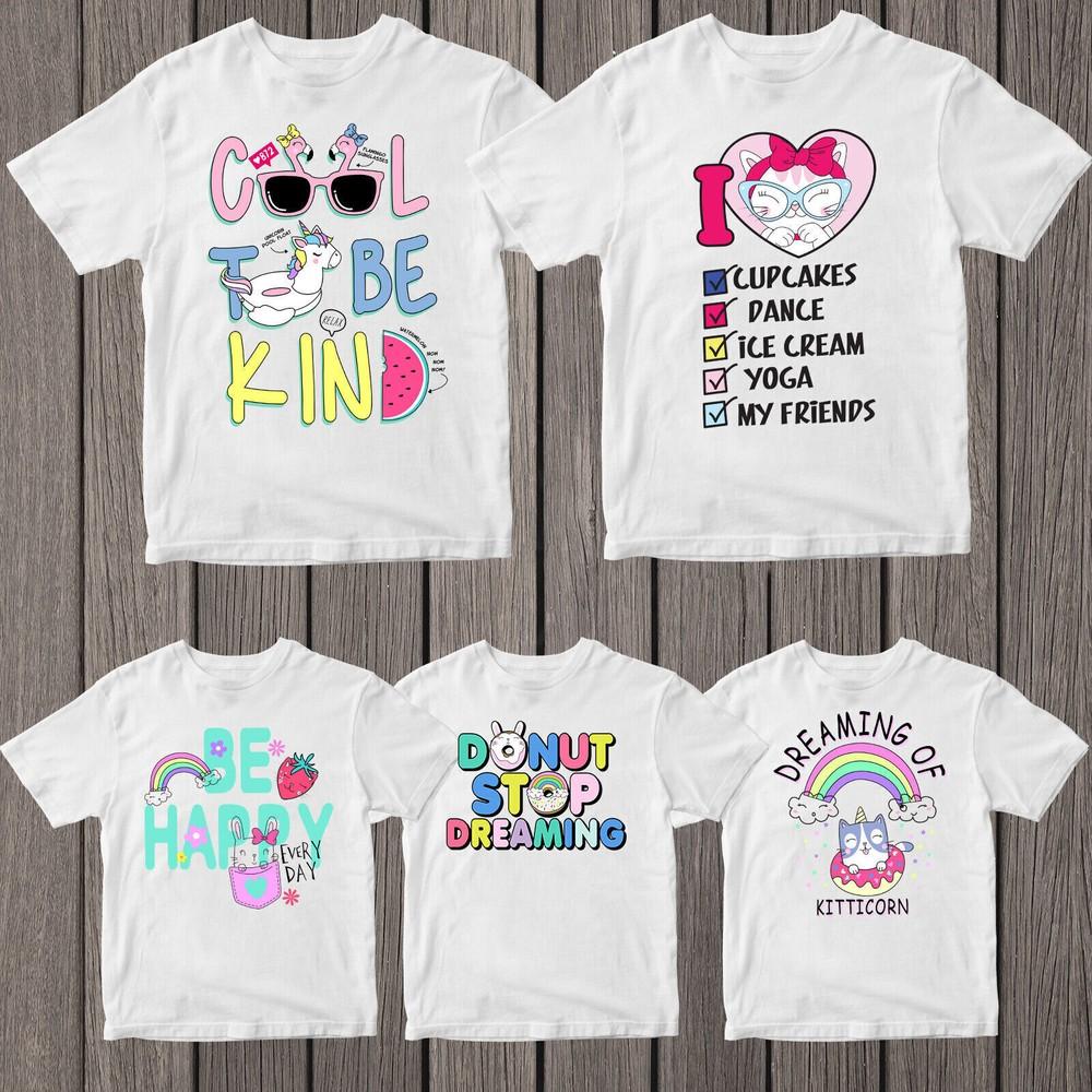 

Cute Cat and Bird Logo Cute Panda Kids Girls T-Shirt Best M