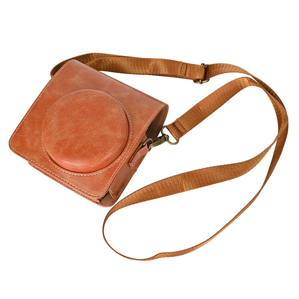 Camera Bag for Fujifilm Instax Mini 99 Camera PU Leather Crossbody Bag with Shoulder Strap A