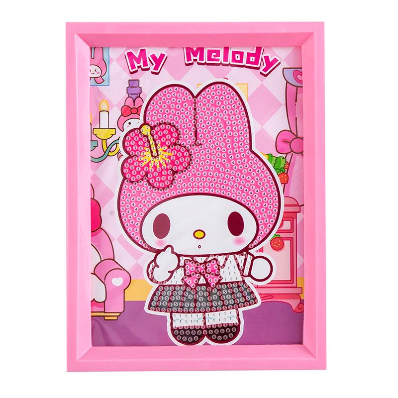 Autocollants de Peinture Diamant Cartoon DIY avec Cadre pour Enfants - Cadeau Éducatif Fait Main