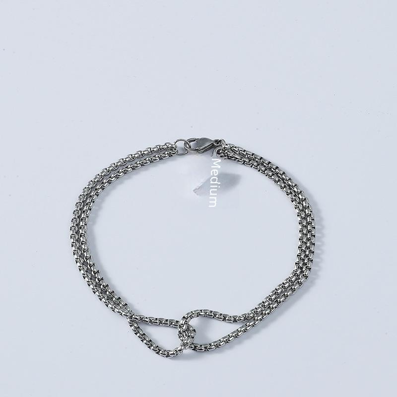 Kayi Titanium Steel Men's Hip-Hop Cross Bracelet - Trendy All-Match Design