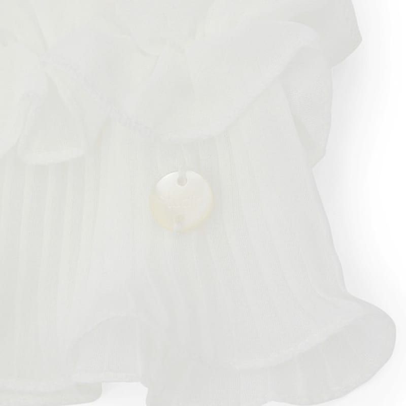 UNDERCONTROL STUDIO NECK TUBE / DOUBLE PLEATED Lace/ WHITE