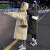 Autumn Winter Thicken Female Warm Long Parka Women Solid Color Loose Puffer Big Pocket Hooded Coat Jackets Outwear