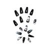 24PCS Christmas Glossy Press on Nails  Natural Unbreakable Nail Simple Wear for Fingernail DIY Decoration