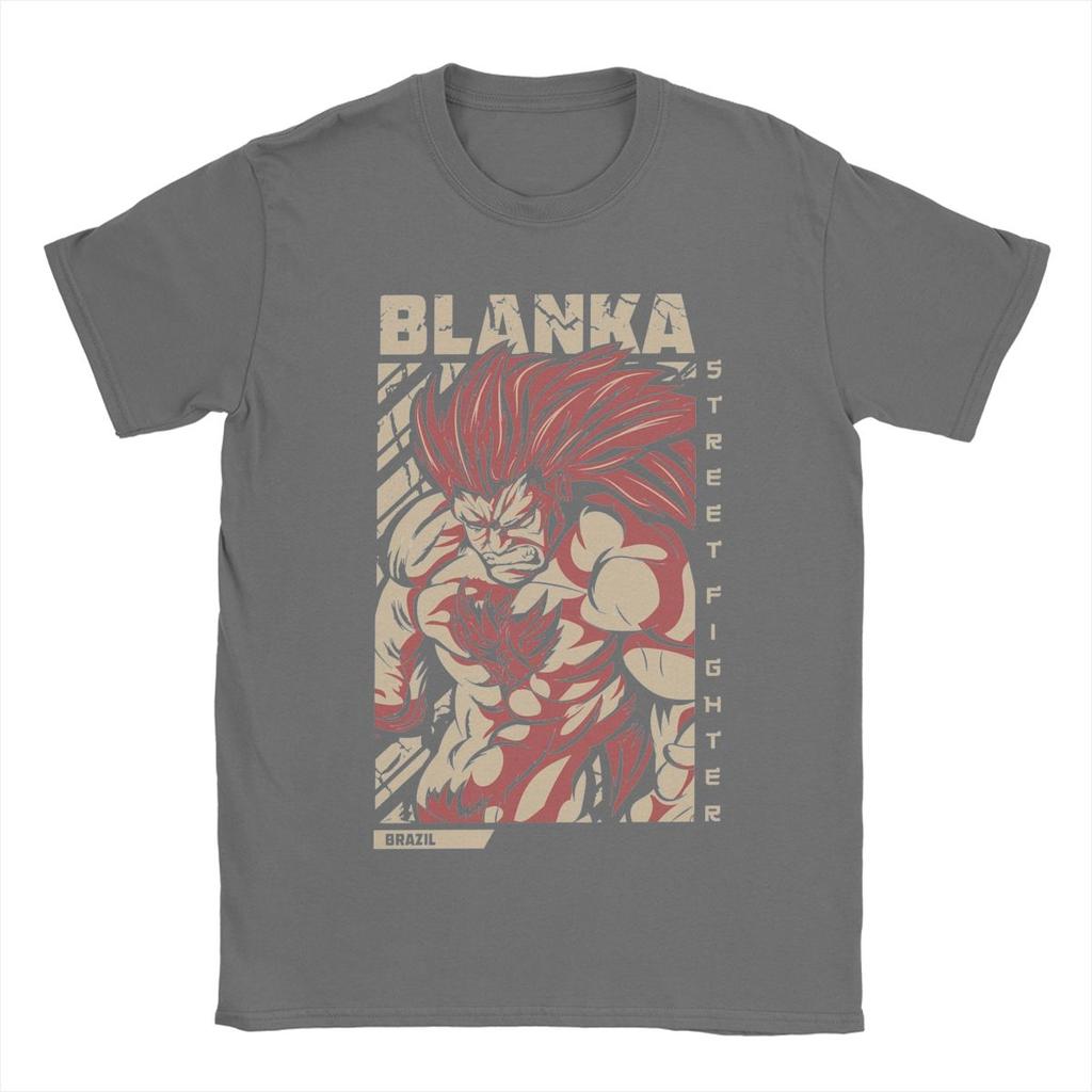 Men T-Shirt Blanka Streets Fighters Humor Cotton Tee Shirt Short Sleeve Game T Shirt Round Collar Clothing Summer