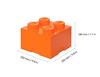 LEGO Aufbewahrungsbox Stein 4 leuchtend orange 40031760