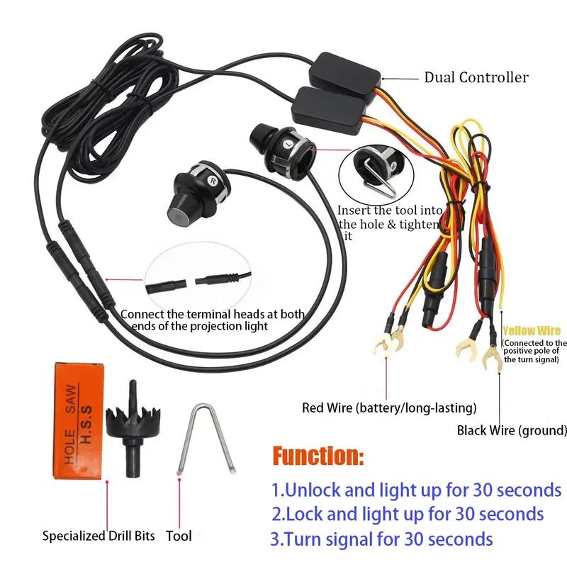 2PCS Car Angel Wings Light Welcome Lights  Led Car Laser Lamp White Decoration Ambient Lamps Auto Accessories