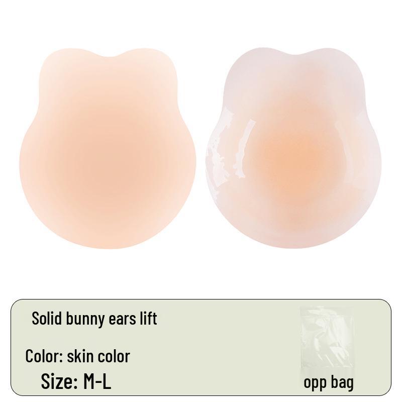 

Силиконовые накладки на соски в форме кроличьих ушек: Невидимый, Предотвращающий провисание, Многоразовый для большой груди L (14cm)