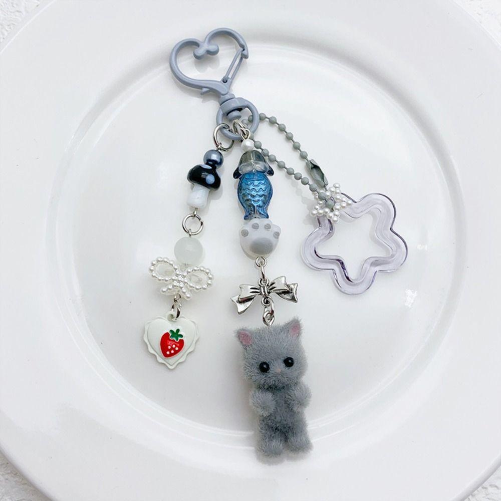 Cute Mobile Phone Chain Anti-Lost Backpack Pendant Fashion Cute Beaded Key Chain