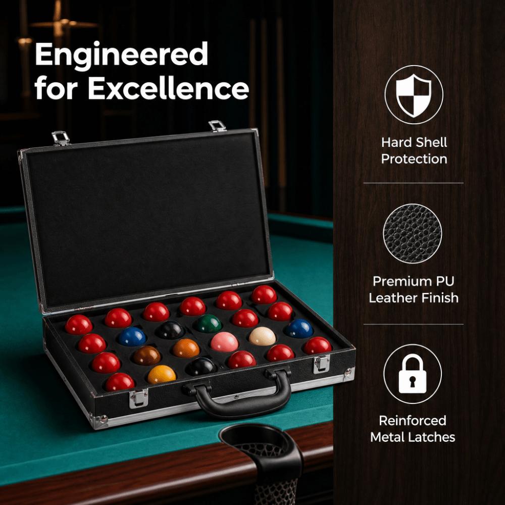 Metal Latches Billiard Ball Storage Box Hard Shell Protective Cover  Snooker Accessory Storage