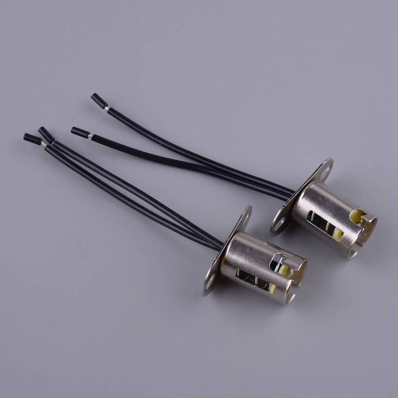 2Pcs BA15D LED Light Lamp Bulb Connector Sockets Holders Adapters Wire Harness With Short Holder For Car Truck SUVs