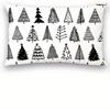 1PCS Christmas Tree Pattern Pillowcases: Black & White Festive Decor Sofa bed cushion cover, New Year home decoration