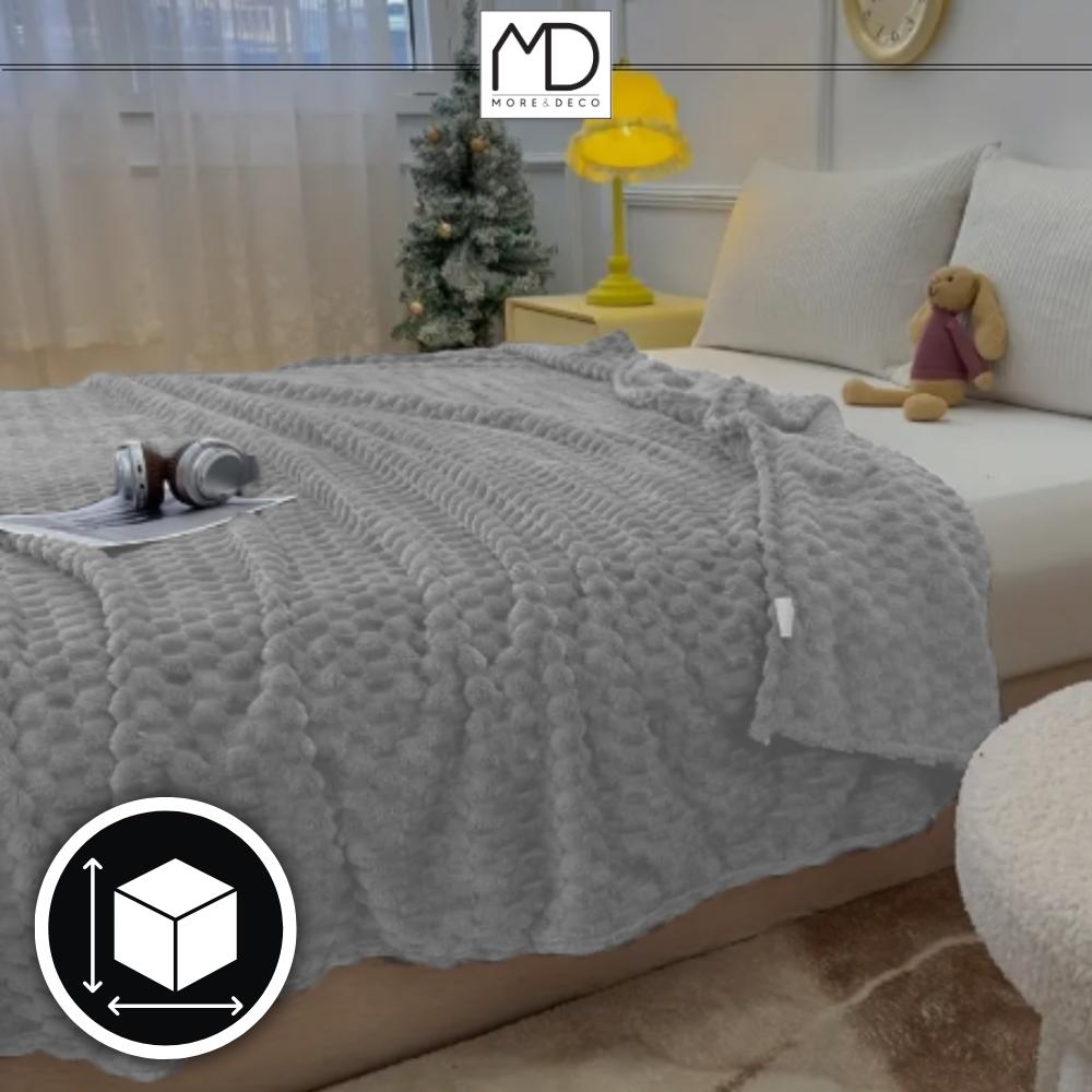 Blanket Bed Armchair Decoration Square Embossed 160x200cm Plaid Birthday Gift