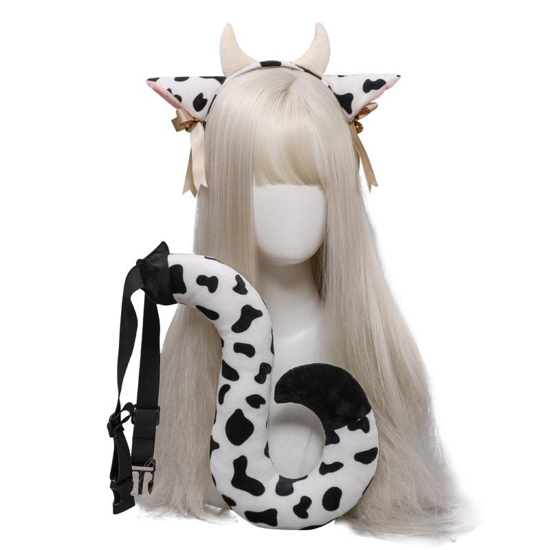 A Festival Party Children's Stage Talent Show Accessories Cartoon Cow Headband Headgear Tail Suit