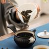 Ling Yi White Porcelain Gongfu Tea Set: Tea Spoon, Tea Measure, Portioning Tray, and Accessories.