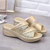 Women Wedge Slippers Glitter Casual Platform Sandals Sling Backs Comfortable Slippers New Summer Shoes for Women Slides