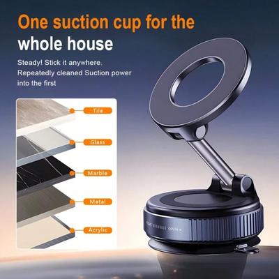 360° Rotating Magnetic Phone Holder Foldable Retractable ABS Material for Car Phone Stand Car Accessories