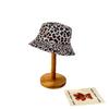 Spring and summer sun hat colored leopard print bucket hat men and women sunscreen double-sided sun hat waterproof basin hat