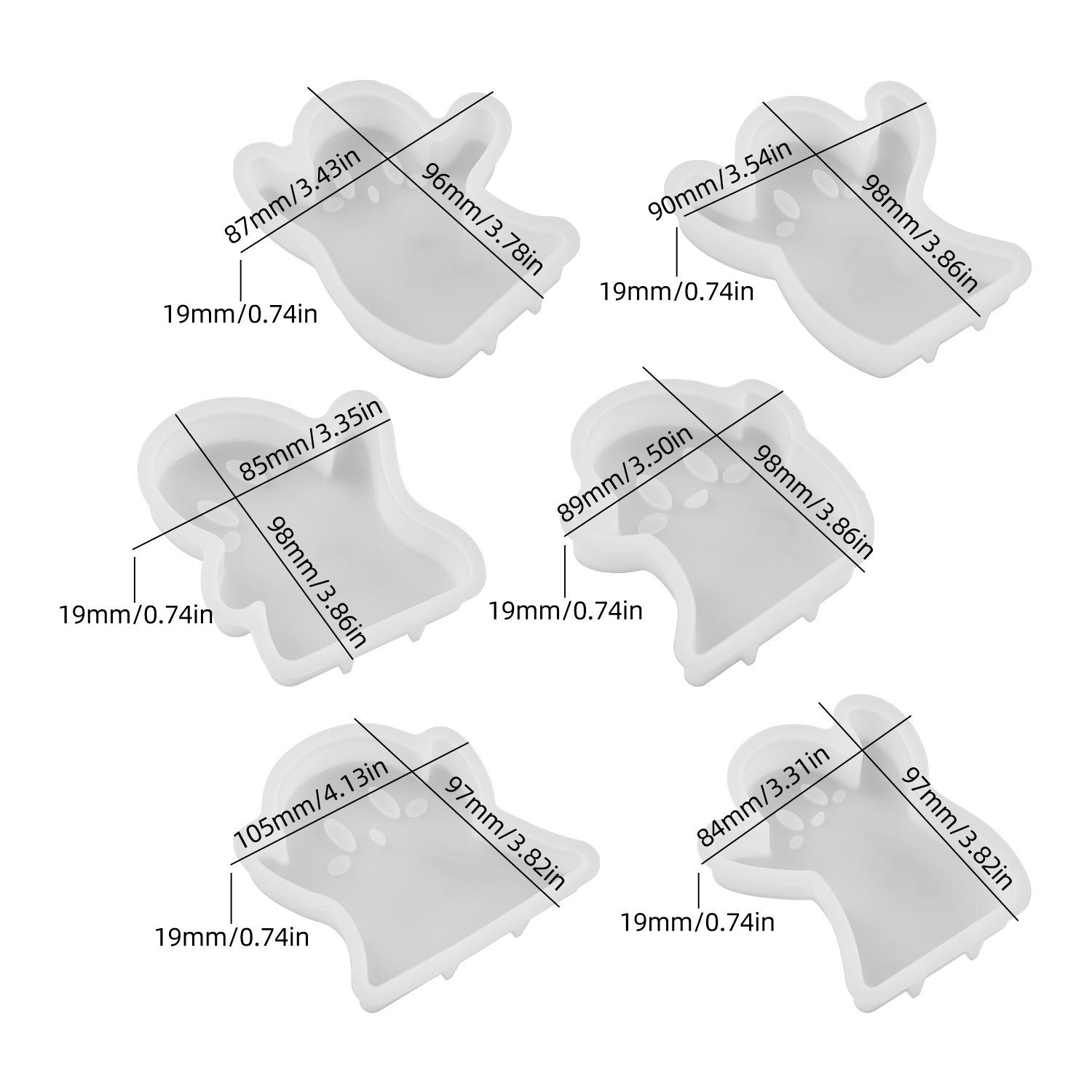 

Хэллоуинские украшения своими руками 6 шт./набор Милая форма для свечи в виде привидения, силиконовые формы для ароматизированного камня, форма для гипса/бетона/эпоксидной смолы в виде привидения