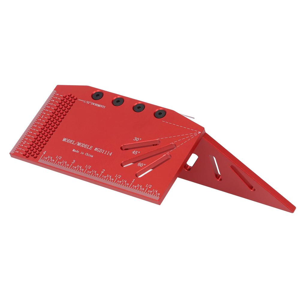 3D Multi Angle Measuring Ruler Imperial Scale 30 45 60 90 Degree Scribing Ruler Woodworking Square P
