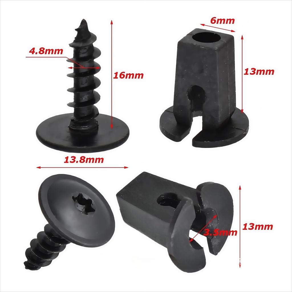 Universal Durable Car Interior Panel Clips Kit Self-Tapping Screw Fastening Washers Automotive Hardware Fasteners