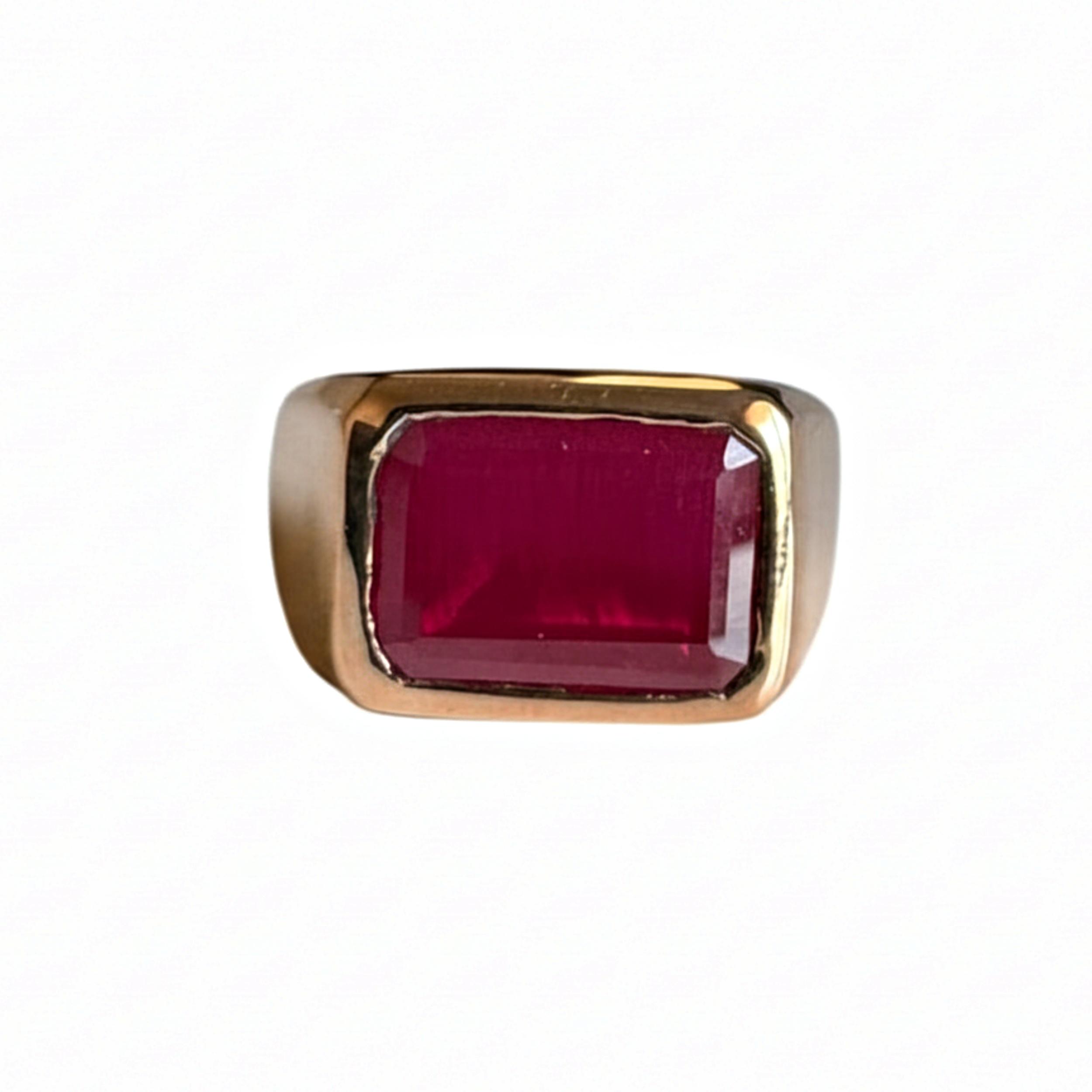 

Перстень-печатка с рубином, серебро 925 пробы, натуральный красный прямоугольный драгоценный камень, мужской женский перстень-печатка, ювелирное украшение для повседневной носки 12