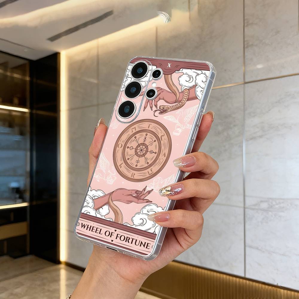 

Tarot Aesthetic Phone Case For Samsung S25,S24,S21,S22,S23,S30,Ultra,S20,Plus,Fe,Lite Transparent Cover Samsung S20fe