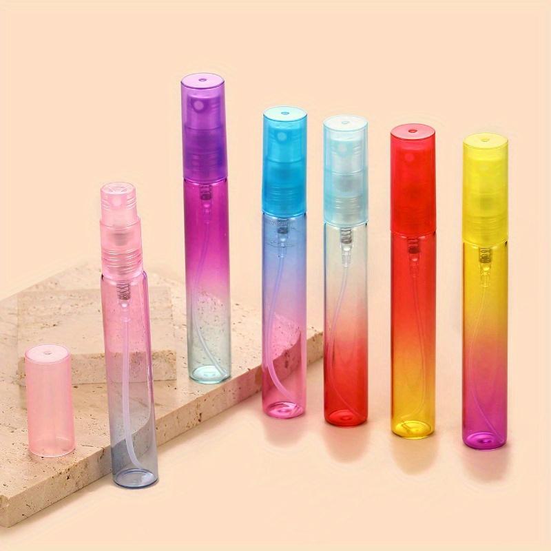 6pcs Accessories 8ML High-end Gradient Color Glass Perfume Bottle Fashionable Mini Spray Bottle Cologne Perfume Sub-bottle Portable