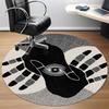 1pc Eyes Hands Office Round Area Rug, Indoor Mat Suitable For Office, Under Office Chairs Bedroom Living Room Home Decor, Room Deco
