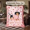 Autumn Harvest Festival 1 Theme Throw Blanket Custom Name Text Personalized Blanket Soft Cozy Blanket for Home Sofa Bed