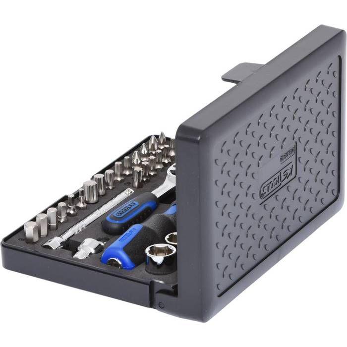 Coffret de douilles et mini-cliquet - 1/4'' - KSTOOLS - CHROMEplus - 40 pcs